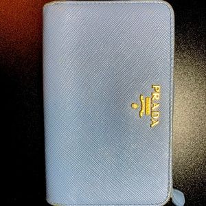 Authentic Light Blue Prada Wallet